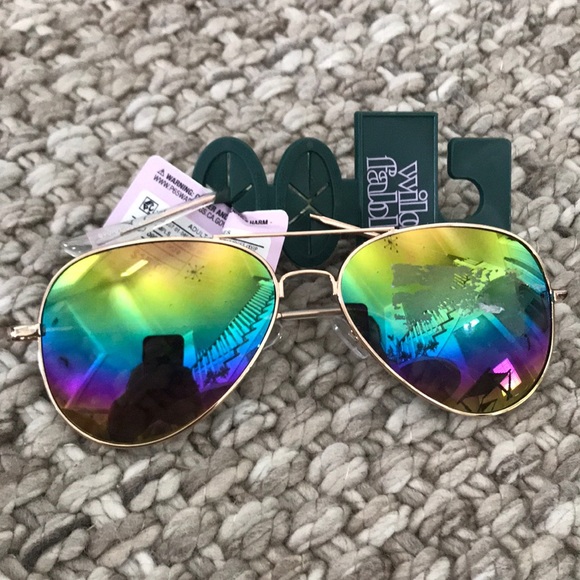 rainbow reflective sunglasses